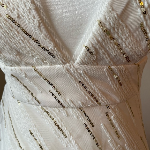 White, sequin BGBG mini dress - Picture 3 of 6